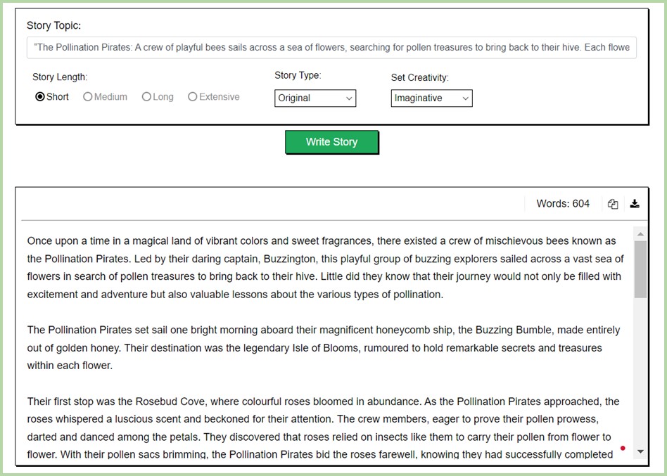 Generate Stories Using the Tool
